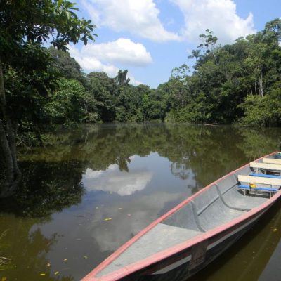 CUYABENO JUNGLE TOUR Surroundings - Canoe at lodge - Ecuador & Galapagos Tours