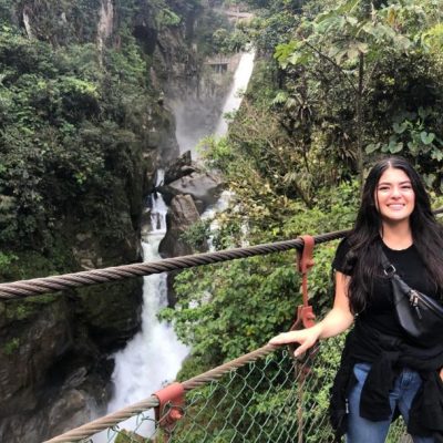 WHY BAÑOS A MUST VISIT IS WHEN TRAVELING TO ECUADOR Baños-pailón-del-diablo-waterfall-cascada-adoreecuador-selfie - Ecuador & Galapagos Tours